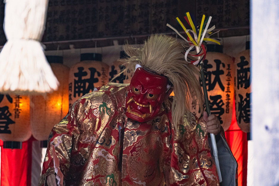 大分県中津市三光(八面山)箭山神社 神幸祭 深秣神楽奉納(+唐原神楽助っ人)