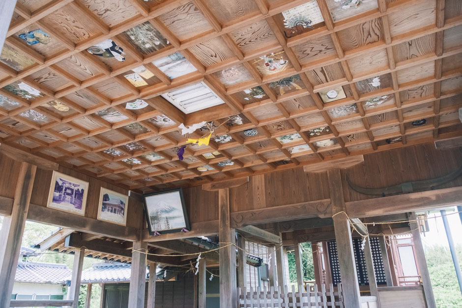 大分県宇佐市 貴船神社(下拝田）天井絵