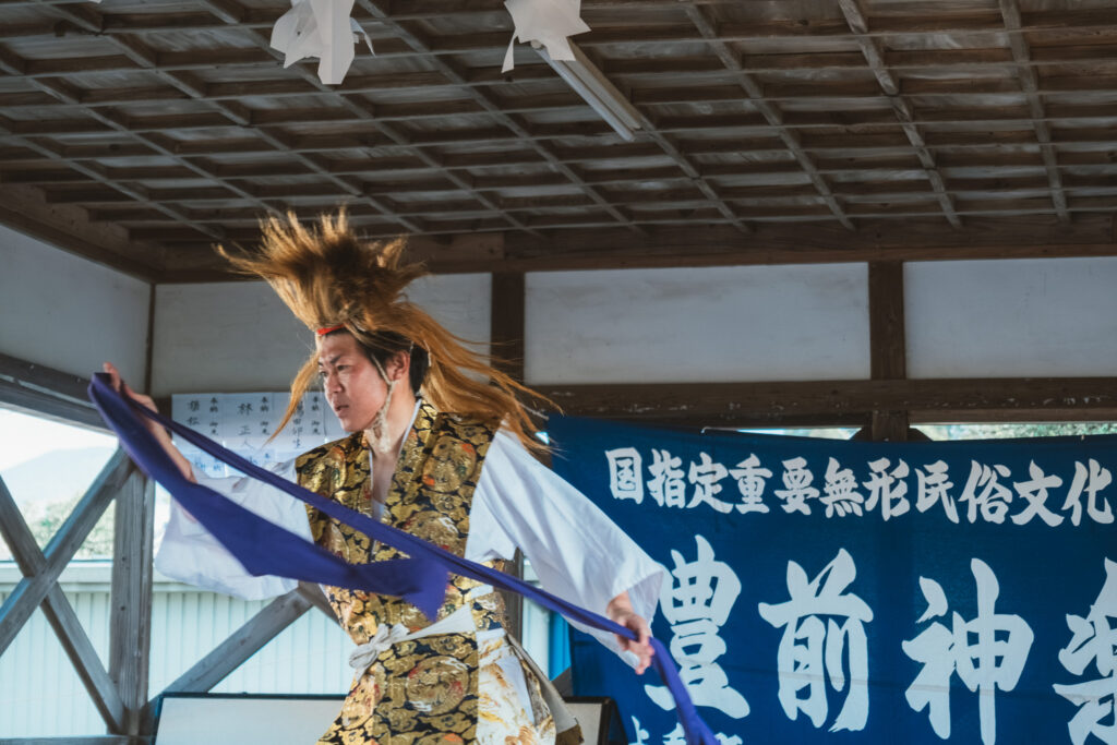 豊前神楽「友枝神楽講」奉納 （宇佐市武領地区／若宮社・稲荷神社・貴布禰神社)歴史カメラ散歩
