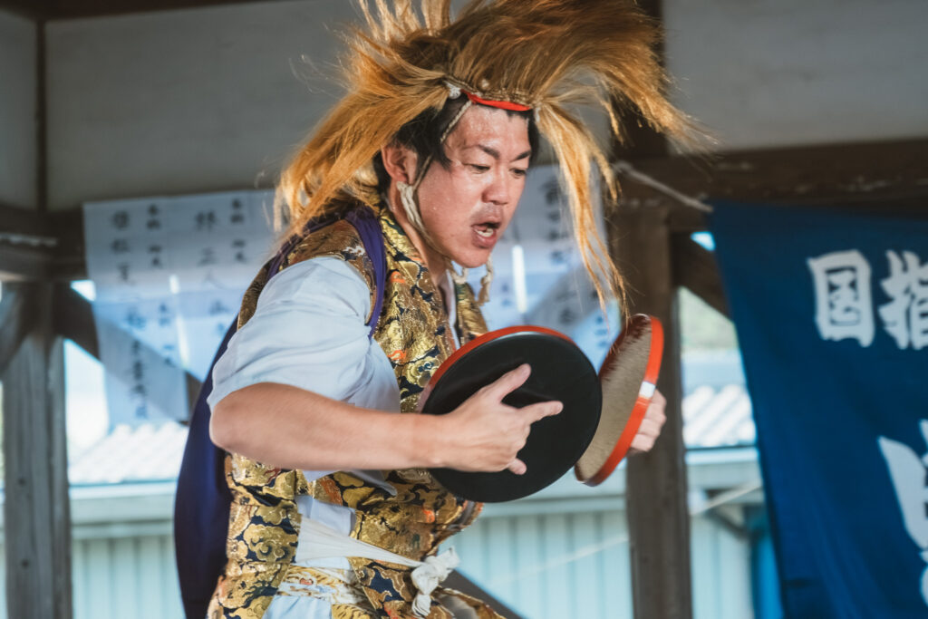 豊前神楽「友枝神楽講」奉納 （宇佐市武領地区／若宮社・稲荷神社・貴布禰神社)歴史カメラ散歩