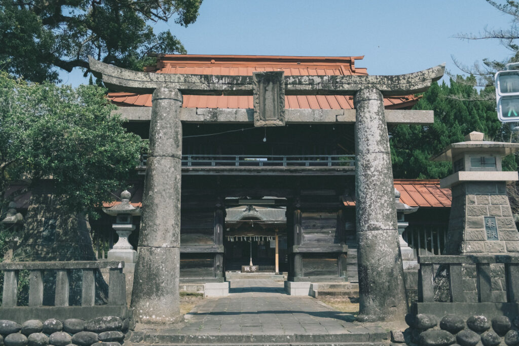 うきは市吉井町-若宮八幡神社内-日岡古墳　鳥居