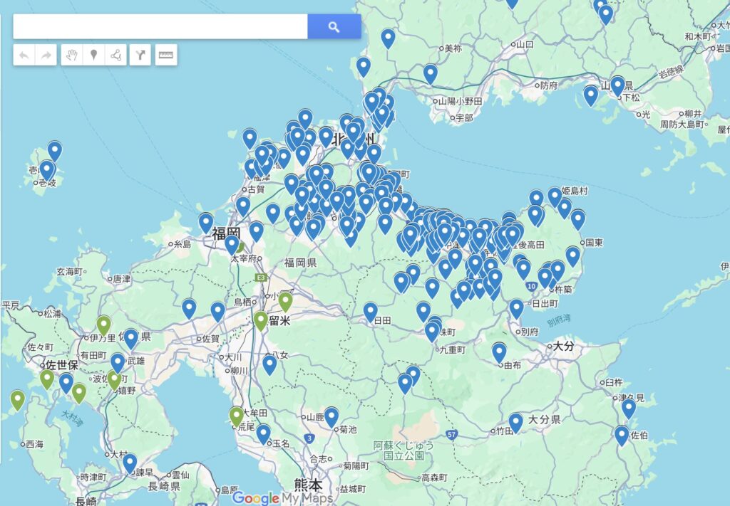 上記の地図の青いランドマークが貴船神社です-ネットで簡単に調べただけでもこの数