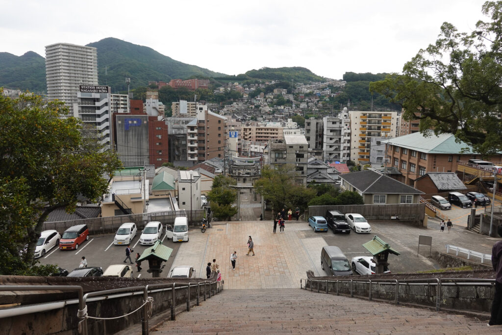 長崎市外を見下ろして