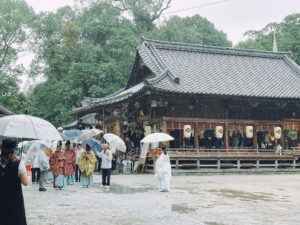 【豊前市】大富神社10年一度の神事「勅使井御神水汲神事」へ