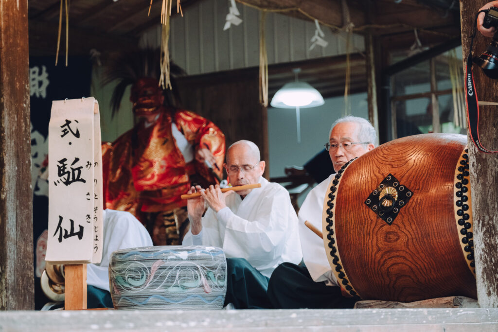 【中津市本耶馬渓町】羅漢寺八坂神社 黒土神楽講奉納へ