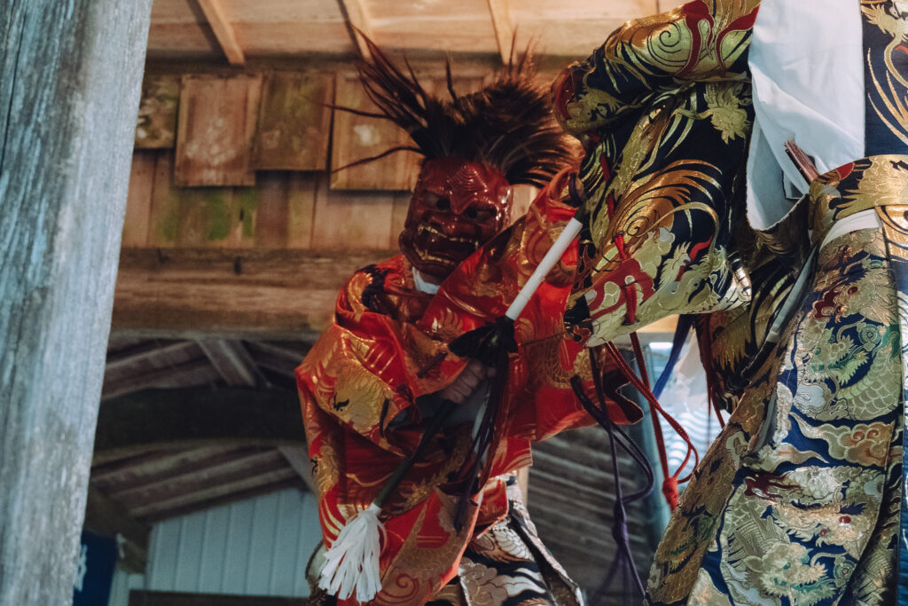 【中津市本耶馬渓町】羅漢寺八坂神社 黒土神楽講奉納へ