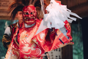 【中津市本耶馬渓町】羅漢寺八坂神社 黒土神楽講奉納へ