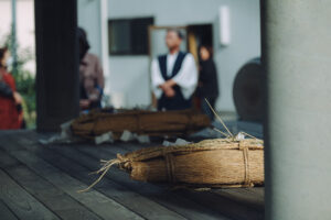 【大分県中津市】中殿貴船神社かまぎ餅神事 蛎瀬神楽奉納へ