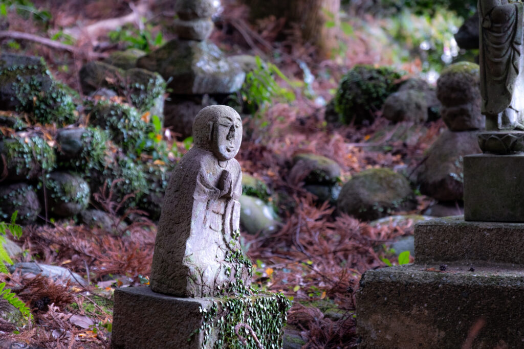 豊前市・千手観音堂の石仏を撮る